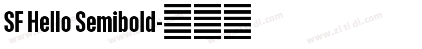 SF Hello Semibold字体转换